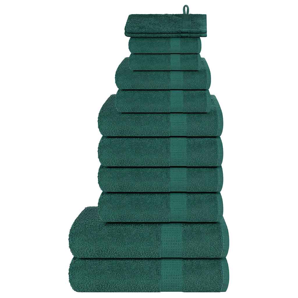 Ensemble de serviettes Vidaxl 12 pièces 360 g m² 100% coton vert pomme