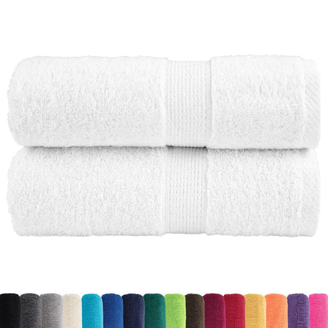 Vidaxl premium washandjes solund 2 stuks 30x30 cm 600 g m² wit