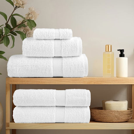 Vidaxl premium washandjes solund 2 stuks 30x30 cm 600 g m² wit