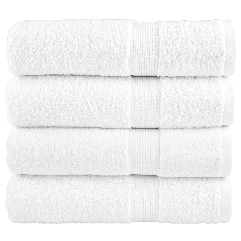 Vidaxl Bath towels Solund 4 st 600 g m² 70x140 cm white