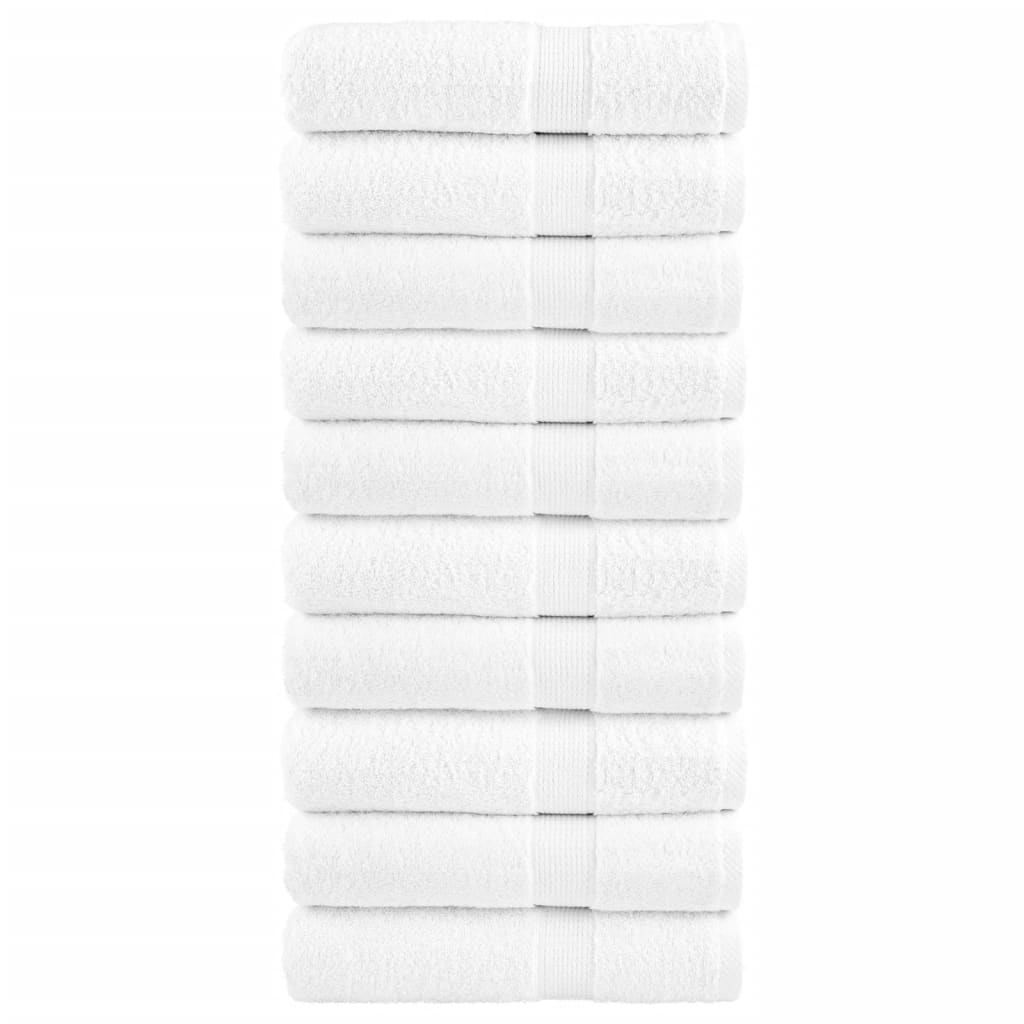 Vidaxl Bath towels Solund 10 st 600 g m² 100x150 cm white