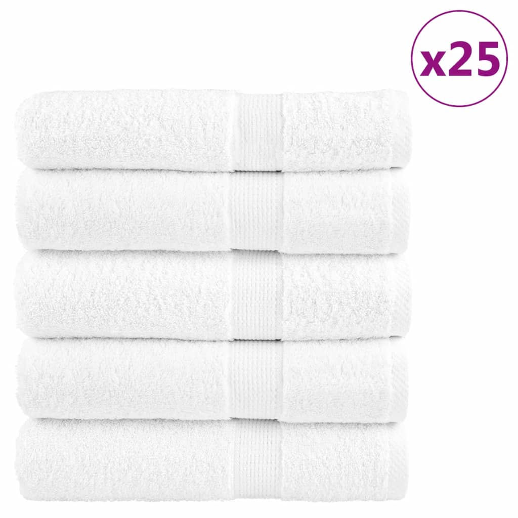 Vidaxl Bad Towel lolite 25 st 600 g m² ass 100x150 cm wäiss