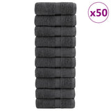 Vidaxl washandjes solund 50 st 600 g m² 15x21 cm antracietkleurig