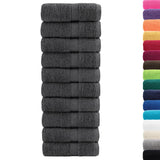 Vidaxl washandjes solund 50 st 600 g m² 15x21 cm antracietkleurig