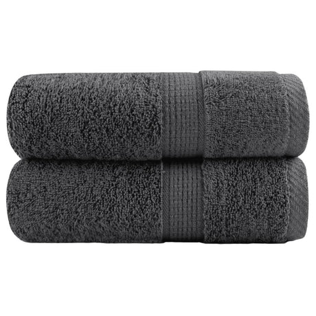 Vidaxl premium washandjes solund 2 stuks antraciet 30x30 cm 600 g m²