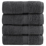 Vidaxl premium washandjes solund 4 stuks antraciet 30x30 cm 600 g m²