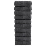 Vidaxl premium washandjes solund 10 stuks antraciet 30x30 cm 600 g m²