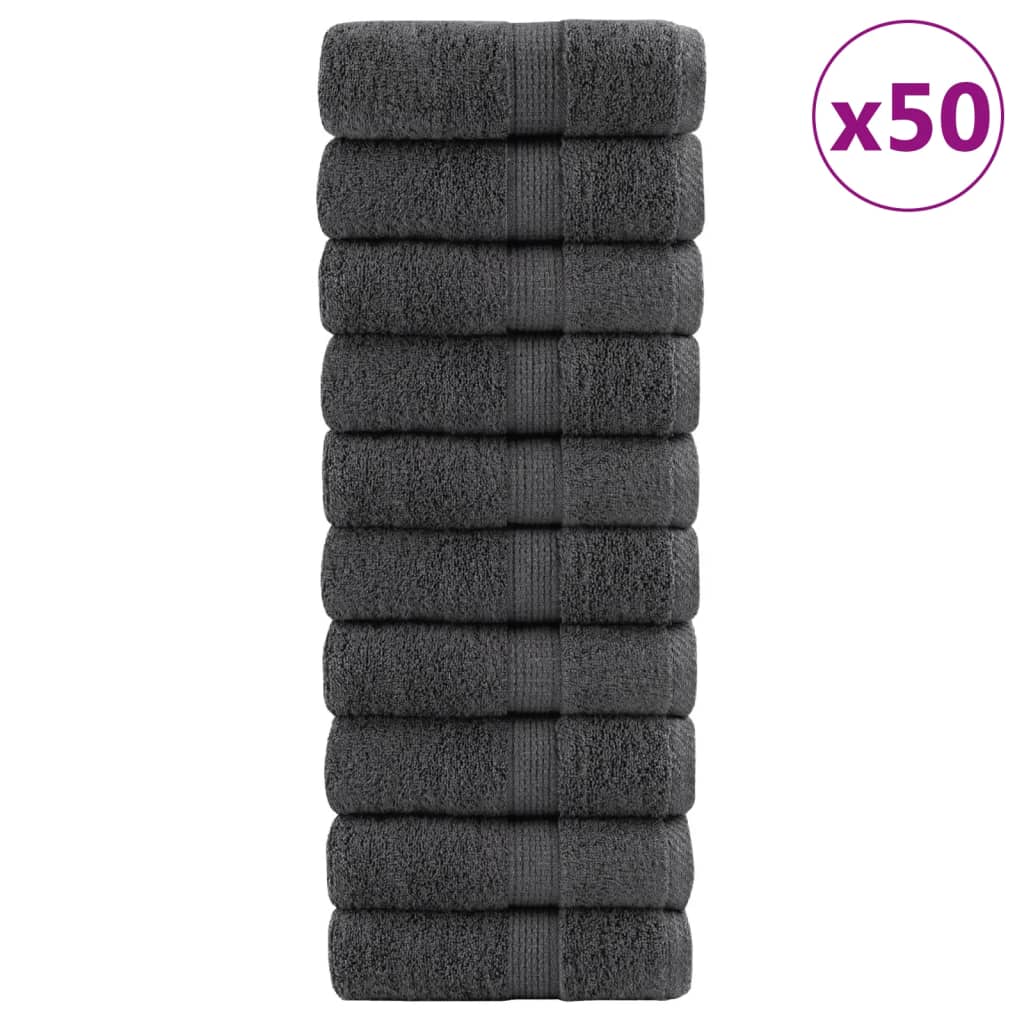 Vidaxl gastendoekjes solund 50st 600g m² 30x30cm antracietkleurig