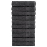 Vidaxl handdoeken solund 10 st 600 g m² 50x100 cm antracietkleur