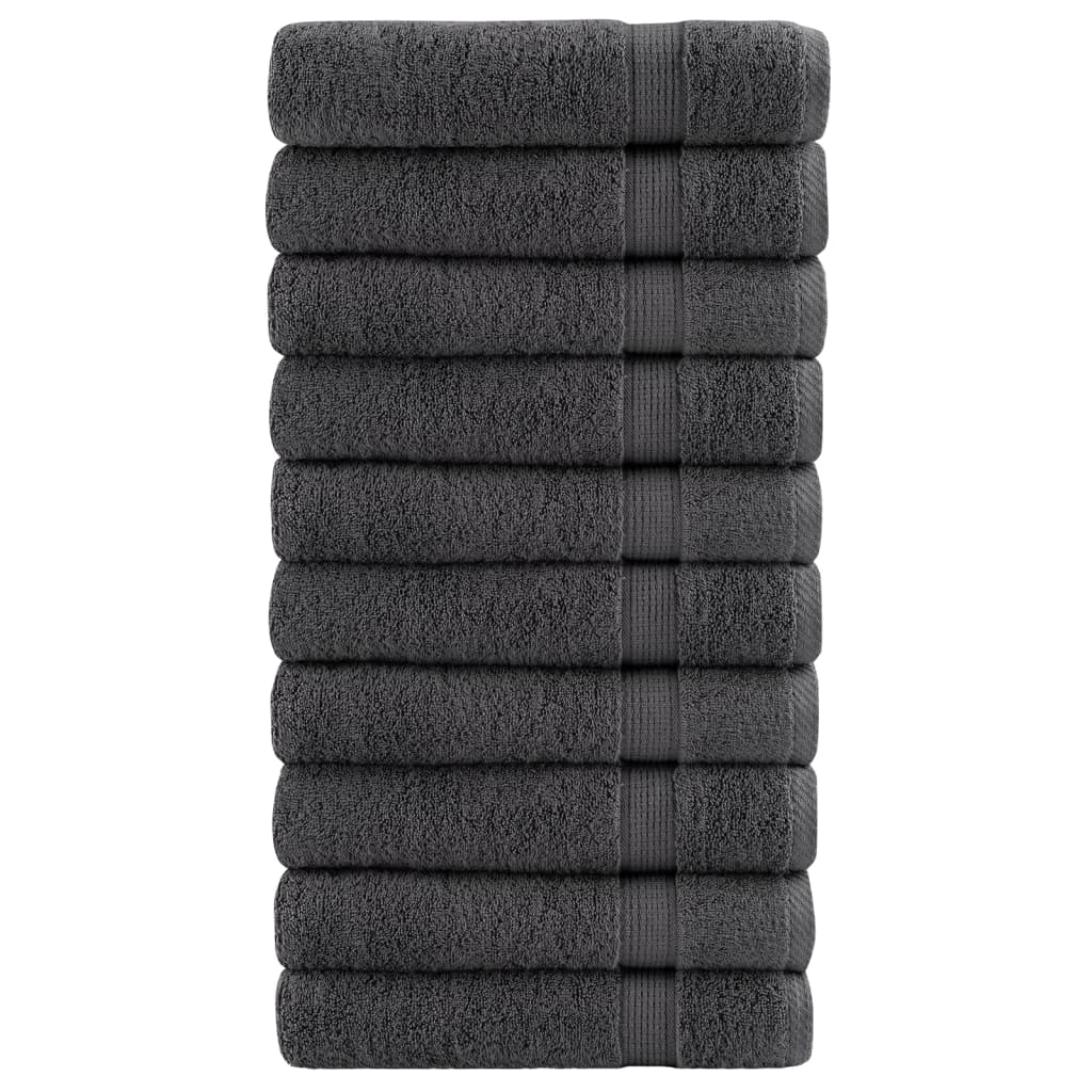 Vidaxl Towels Solund 10 pcs 600 g m² 50x100 cm anthracite color