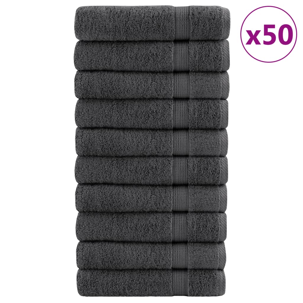 Vidaxl Towels Solund 50 pcs 600 g m² 50x100 cm anthracite color