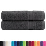 Serviettes de bain Vidaxl Solund 2 pcs 600 g m² 70x140 cm anthracite