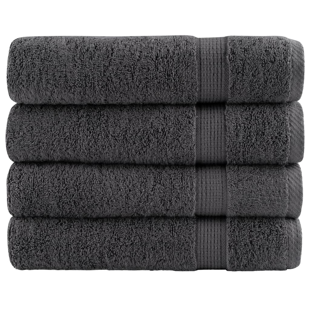 Vidaxl Bad Towel Solits 4 PCS 600 g m² 70x140 cm Anthracit