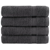 Vidaxl Bad Towel Solits 4 PCS 600 g m² 70x140 cm Anthracit