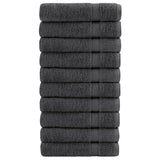 Serviettes de bain Vidaxl Solund 10 pcs 600 g m² 70x140 cm anthracite