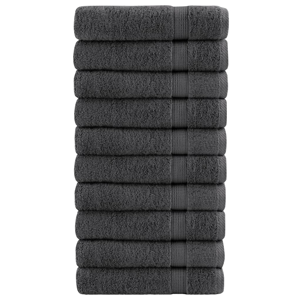 Vidaxl Towels Solund 10 pcs 600 g m² 100x150 cm anthracite color