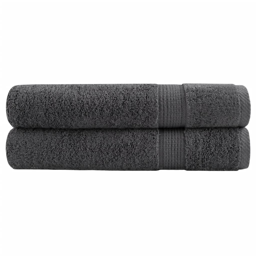 Vidaxl Sauna Cloths Solund 2 PCS 600 g m² 80x200 cm Anthracite Color