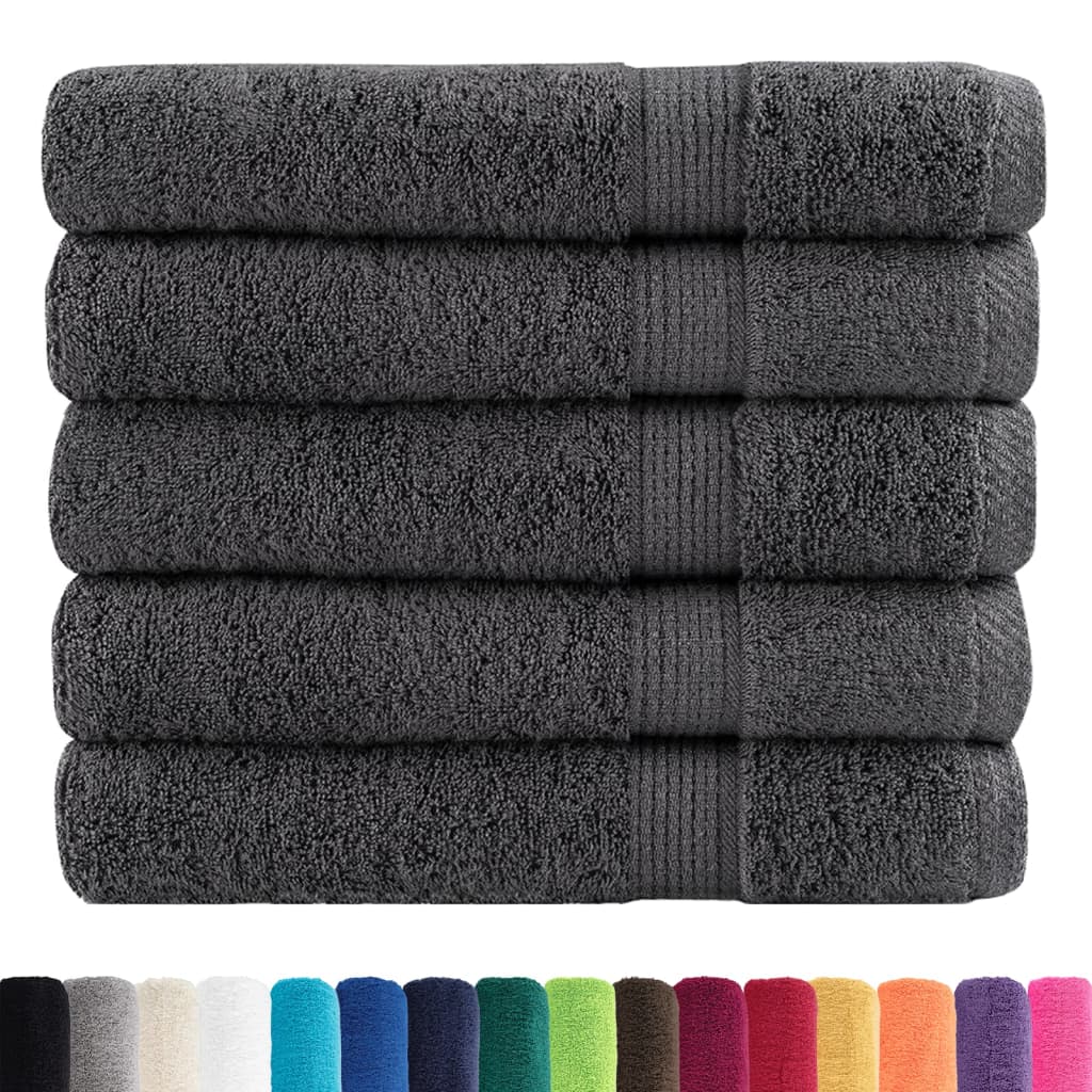 VidaXL Towels Solund 25 pcs 600 g m² 30x50 cm anthracite color