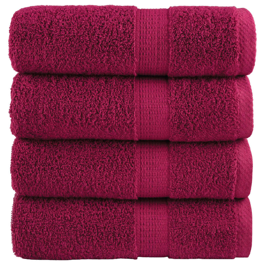 Vidaxl Guest Wipes Solund 4 PCS 600 g m² 30x30 cm Bordeaux rouge