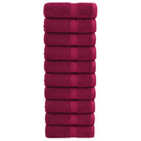Vidaxl premium washandjes solund 10 stuks bordeaux 30x30 cm 600 g m²
