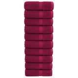 Vidaxl host utěrky solund 10 ks 600 g m² 30x30 cm bordeaux červená