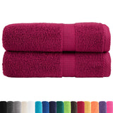 Vidaxl Bath towels Solund 2 pcs 600 g m² 70x140 cm Bordeaux red