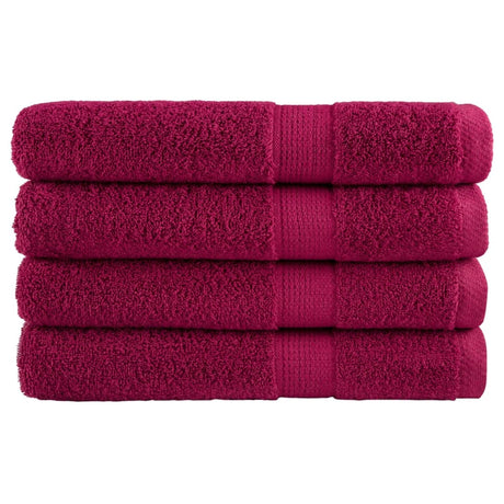 Vidaxl saunahanddoeken solund 4 st 600 g m² 80x200 cm bordeaux
