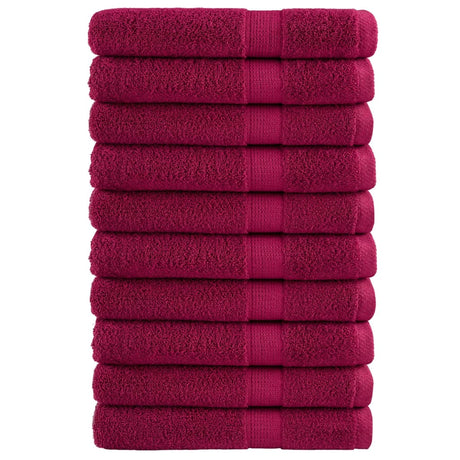 Vidaxl saunahanddoeken solund 10 st 600 g m² 80x200 cm bordeaux