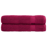 Vidaxl Towels Solund 2 pcs 600 g m² 100x200 cm Bordeaux red