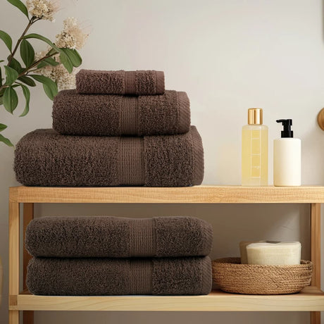 Vidaxl premium washandjes solund 2 stuks bruin 30x30 cm 600 g m²