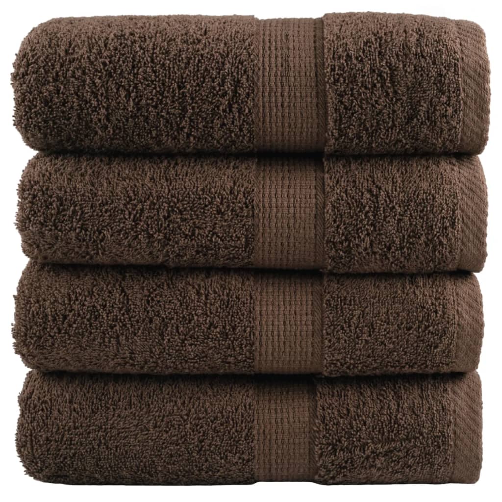 Vidaxl Guest wipes Solund 4 pcs 600 g m² 30x50 cm brown