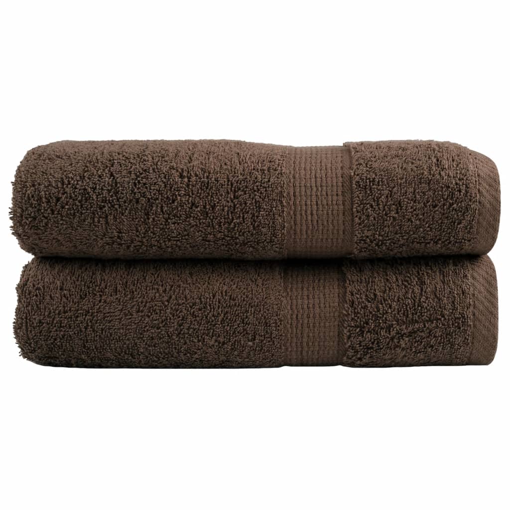 Vidaxl Towels Solund 2 pcs 600 g m² 50x100 cm brown