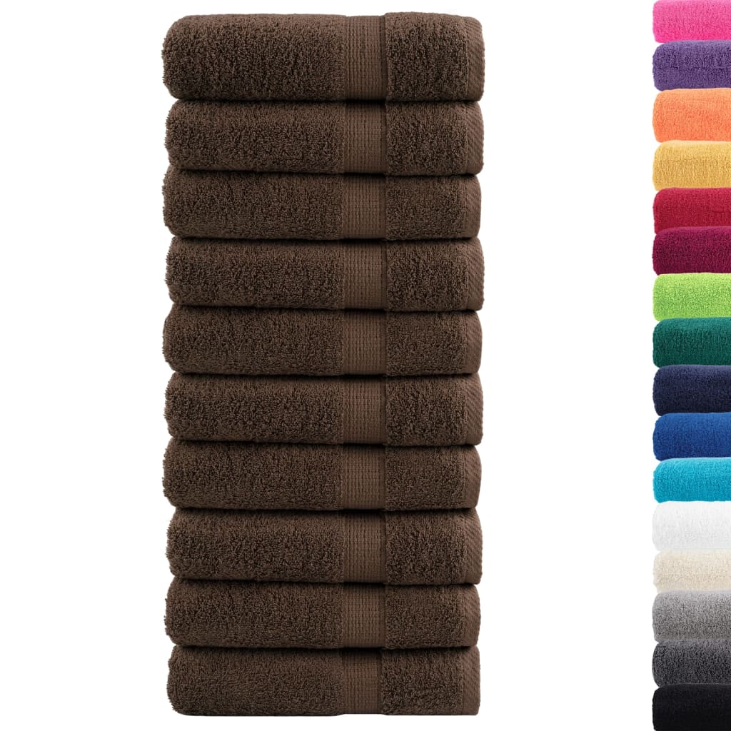 Vidaxl Towels Solund 10 pcs 600 g m² 50x100 cm brown