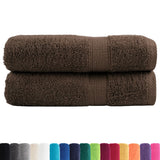 Vidaxl Bath towels Solund 2 pcs 600 g m² 70x140 cm brown