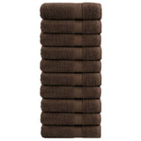 Vidaxl Bath towels Solund 10 pcs 600 g m² 70x140 cm brown