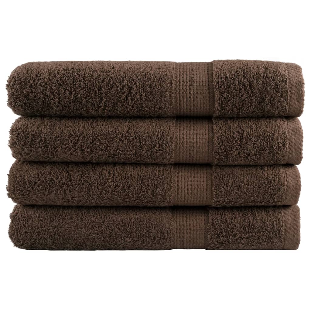 Vidaxl sauna cloths Solund 4 pcs 600 g m² 80x200 cm brown