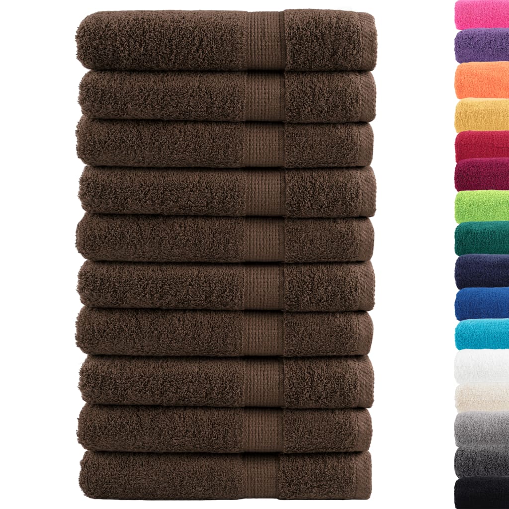 Vidaxl Towels Solund 10 pcs 600 g m² 100x200 cm brown