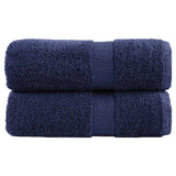 Vidaxl premium washandjes solund 2 stuks marineblauw 30x30 cm 600 g m²