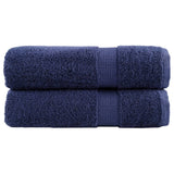 Vidaxl towels Solund 2 pcs 600 g m² 50x100 cm Marine blue