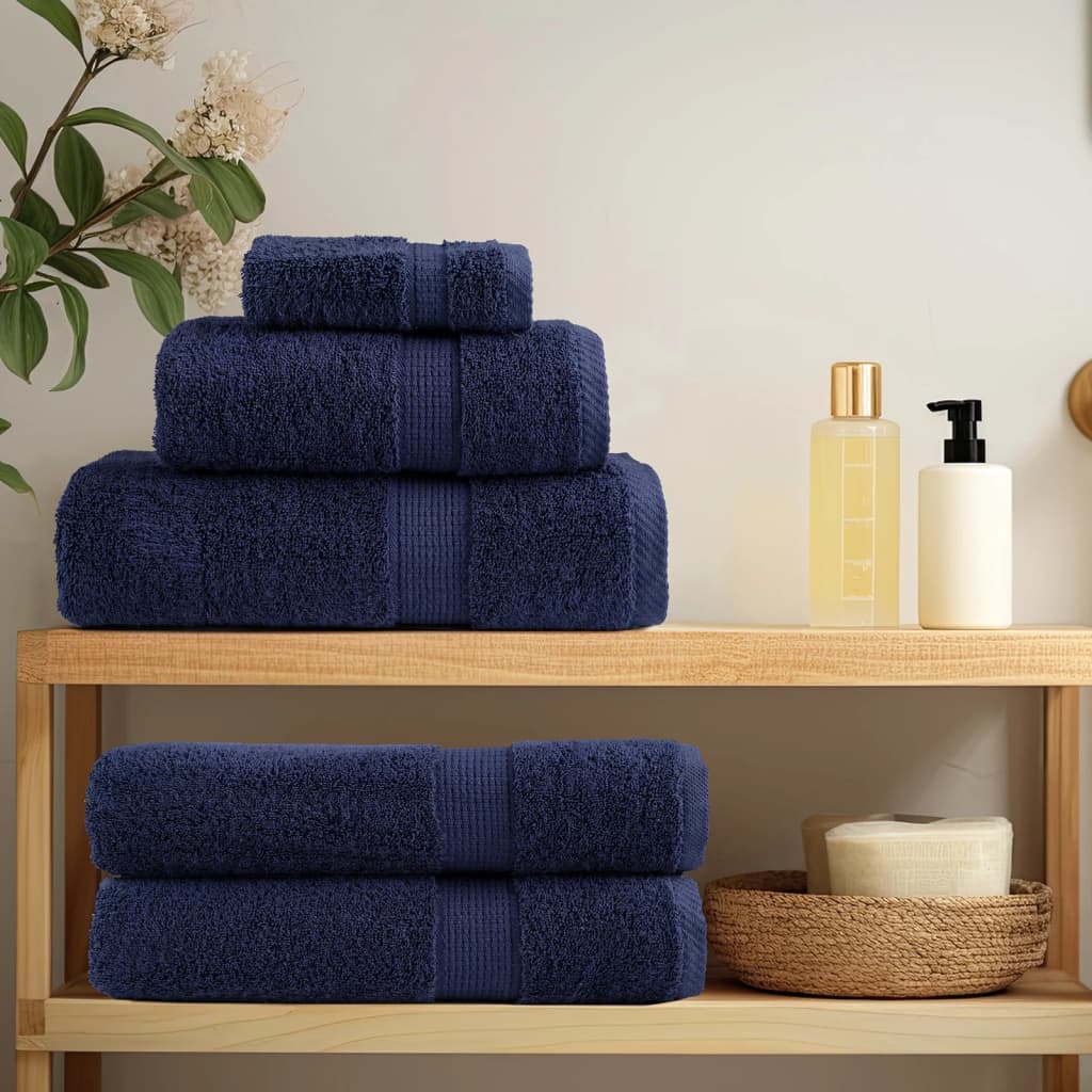 Vidaxl towels Solund 2 pcs 600 g m² 50x100 cm Marine blue