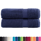 Vidaxl badhanddoeken solund 2 st 600 g m² 70x140 cm marineblauw