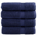 Vidaxl badhanddoeken solund 4 st 600 g m² 70x140 cm marineblauw