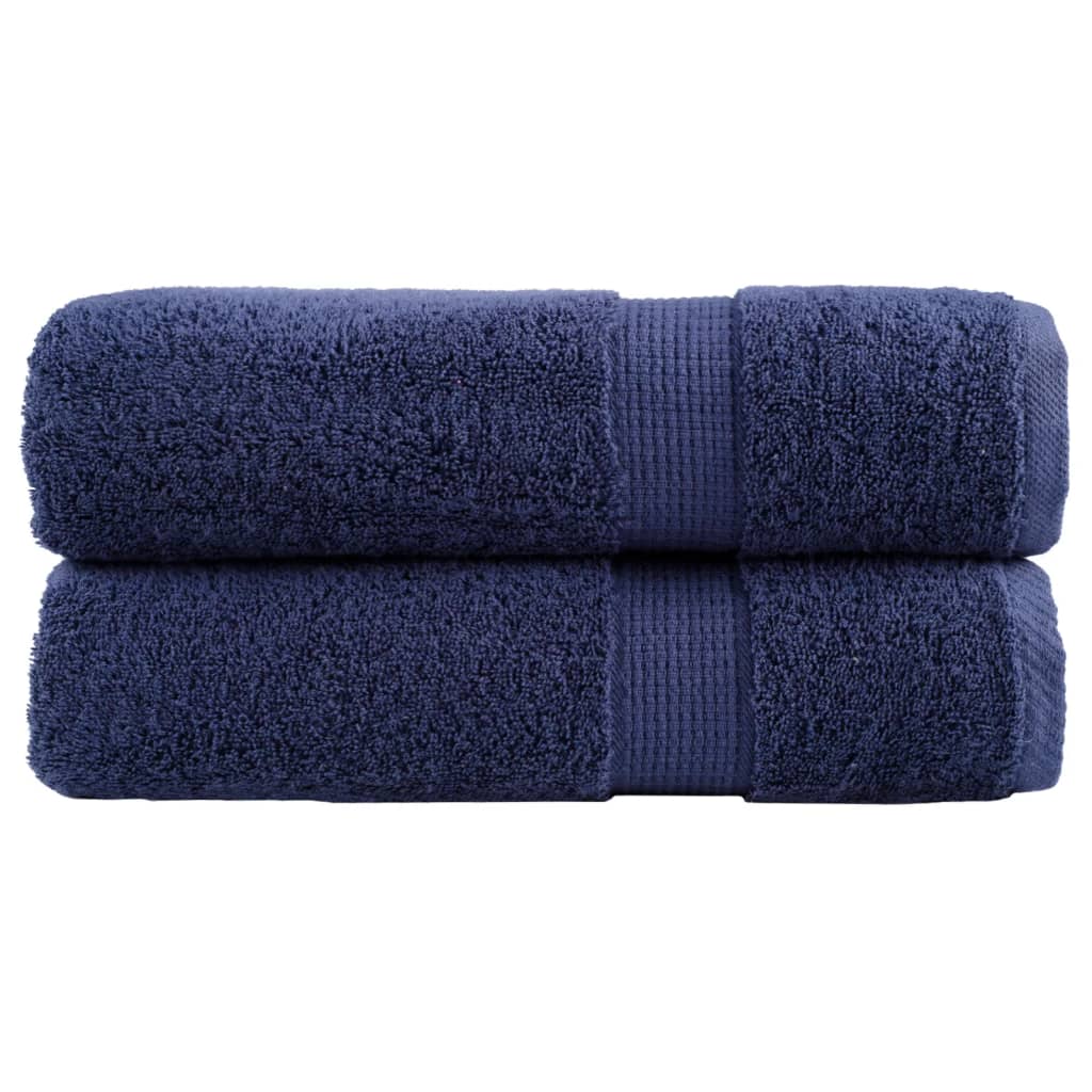 Vidaxl Bath towels Solund 2 pcs 600 g m² 100x150 cm Marine blue