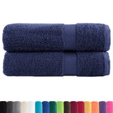 Vidaxl Bath towels Solund 2 pcs 600 g m² 100x150 cm Marine blue