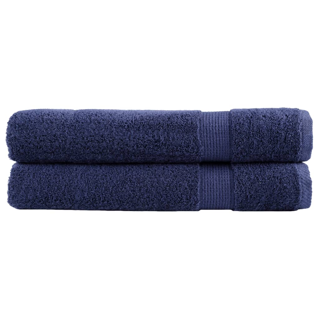 Vidaxl Sauna Cloths Solund 2 stk 600 g m² 80x200 cm Navy Blue