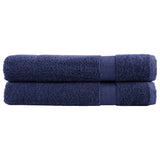 Vidaxl Sauna Cloths Solund 2 stk 600 g m² 80x200 cm Navy Blue