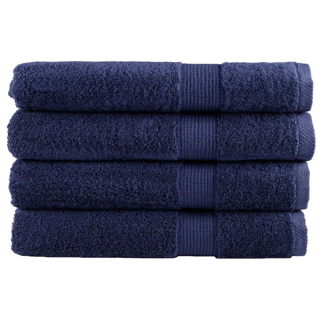 Vidaxl Sauna Cloths Solund 4 PCS 600 g m² 80x200 cm Navy Blue