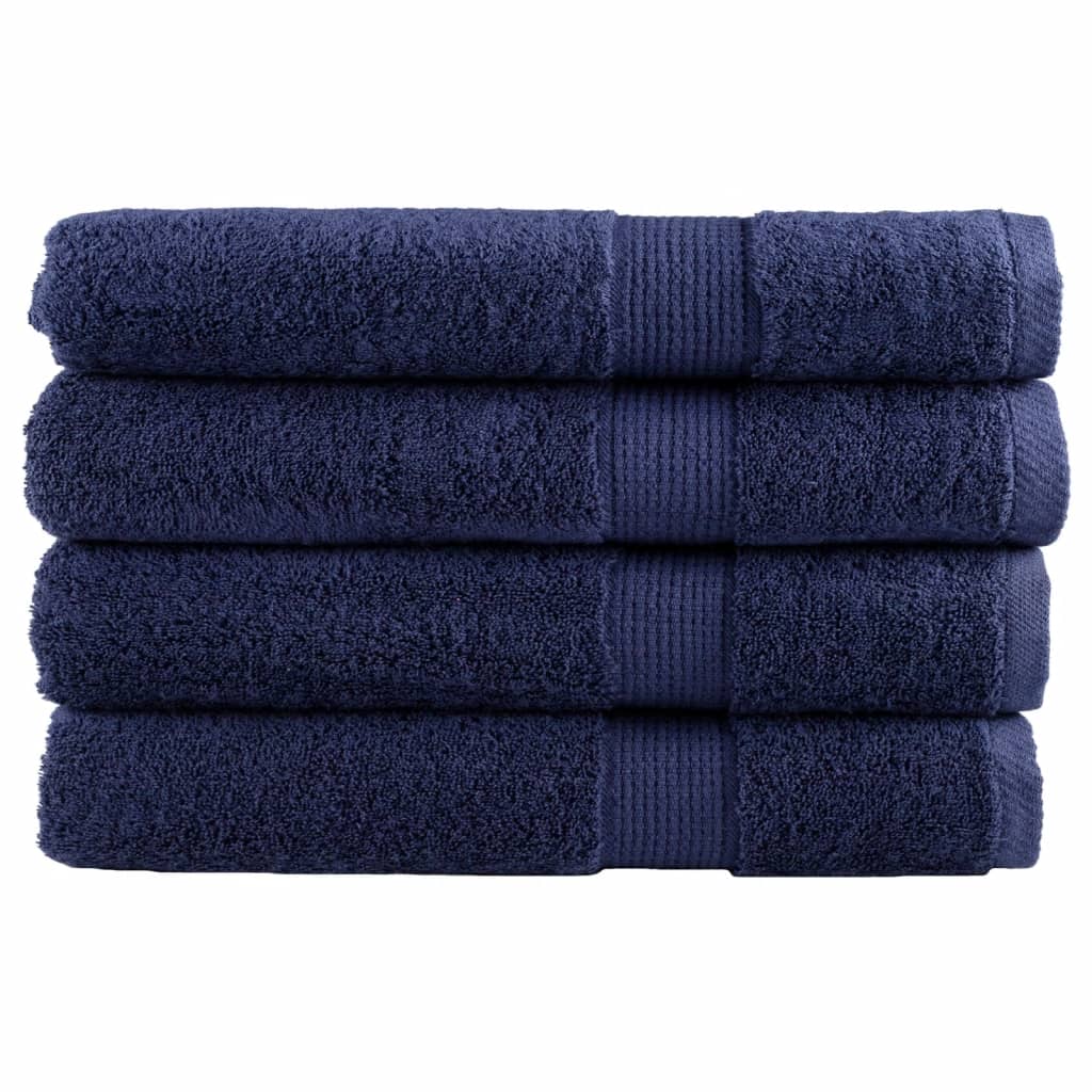 Vidaxl towels Solund 4 pcs 600 g m² 100x200 cm Marine blue