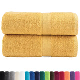 Vidaxl gastendoekjes solund 2 st 600 g m² 30x50 cm goudkleurig