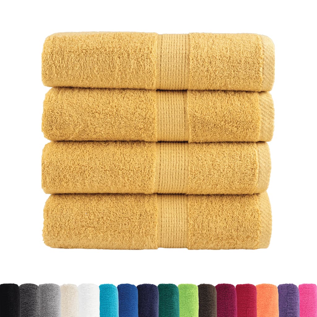 Vidaxl Guest Wipes Solund 4 PCS 600 g m² 30x50 cm Gold coloré